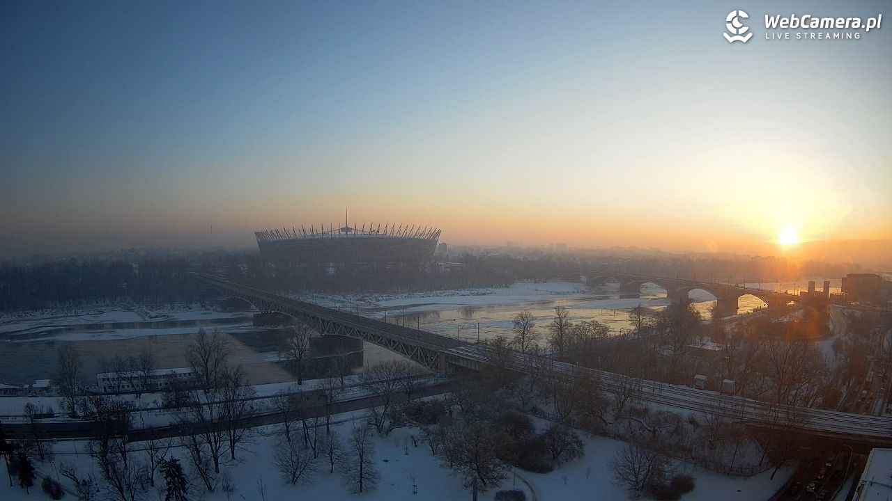 Warszawa - widok na Stadion Narodowy - 22 styczeń 2026, 07:49