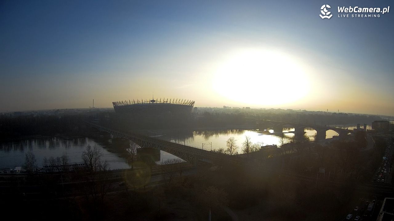 Warszawa - widok na Stadion Narodowy - 09 marzec 2026, 06:46