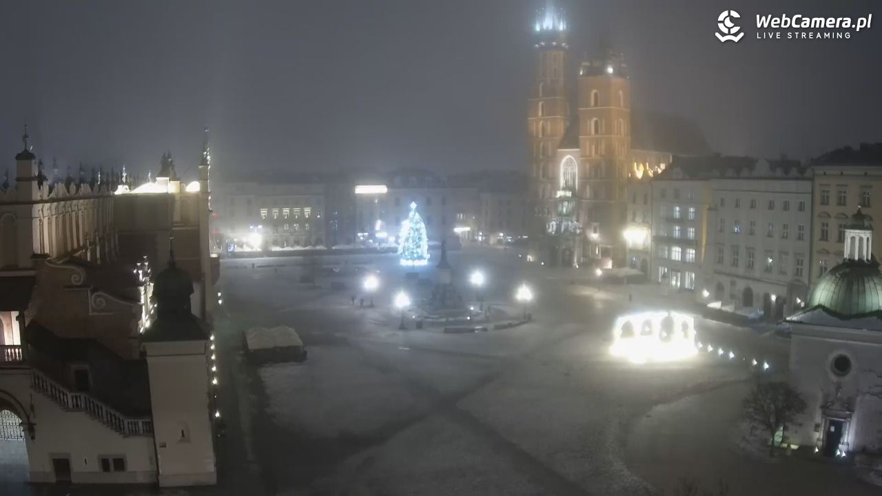 Kraków - widok na Rynek z hotelu - 17 styczeń 2026, 06:40