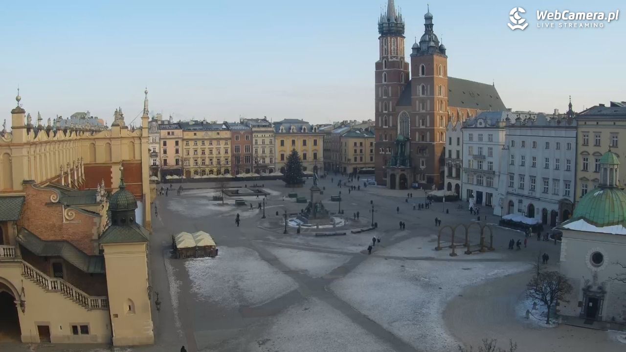 Kraków - widok na Rynek z hotelu - 18 styczeń 2026, 10:08