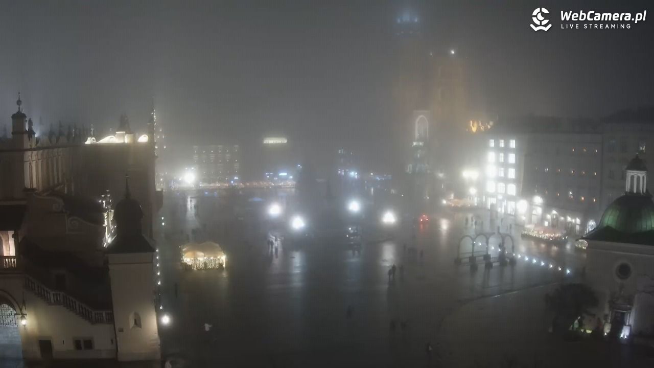 Kraków - widok na Rynek z hotelu - 04 grudzień 2025, 21:33