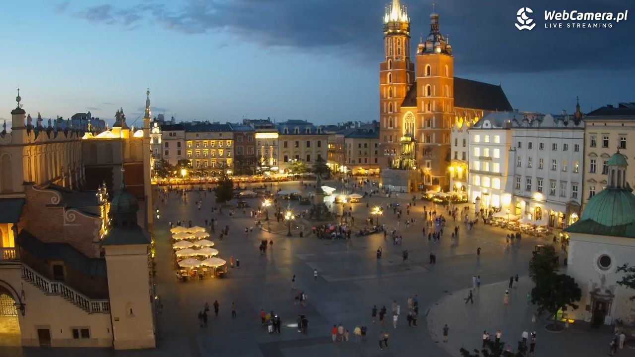 Kraków - widok na Rynek z hotelu - 20 lipiec 2026, 21:13