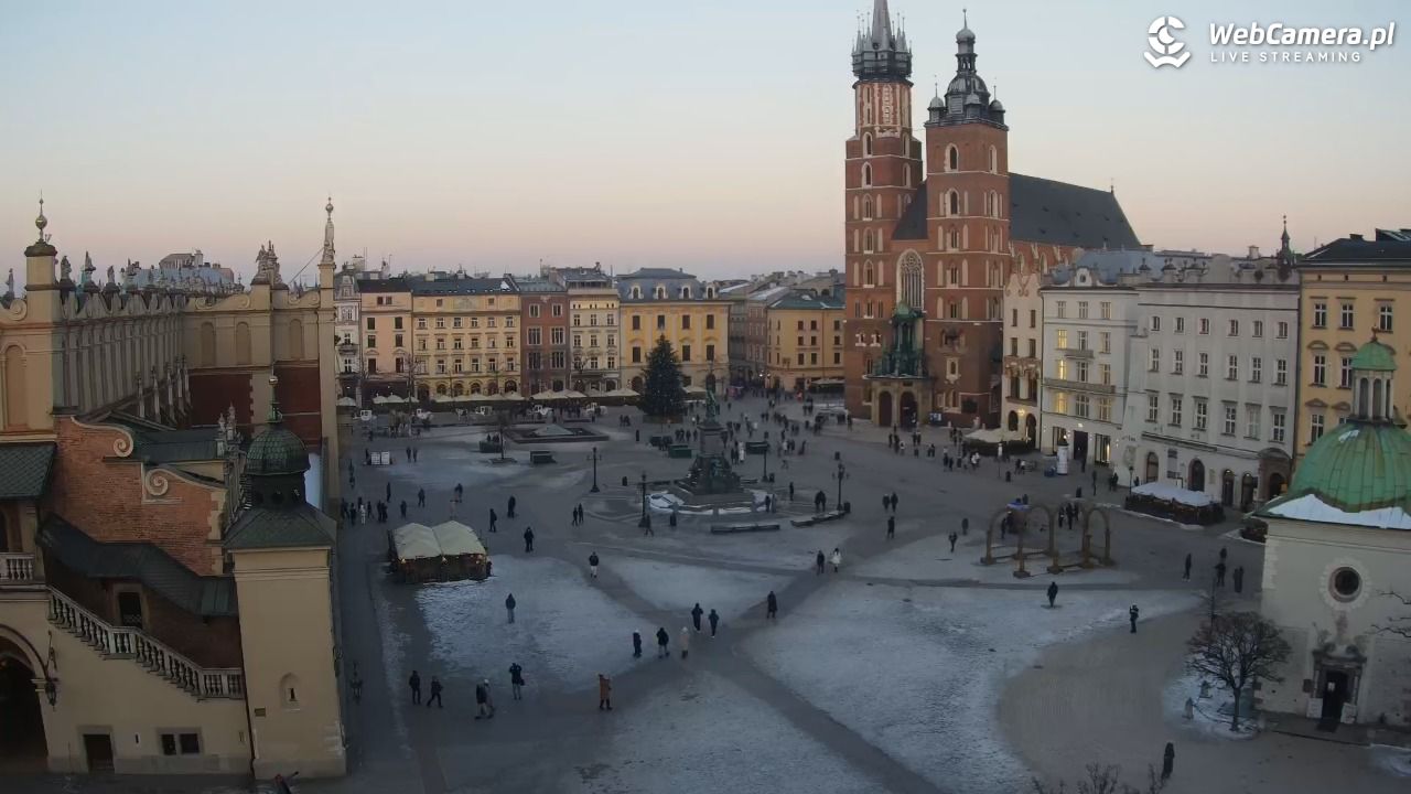 Kraków - widok na Rynek z hotelu - 18 styczeń 2026, 15:59