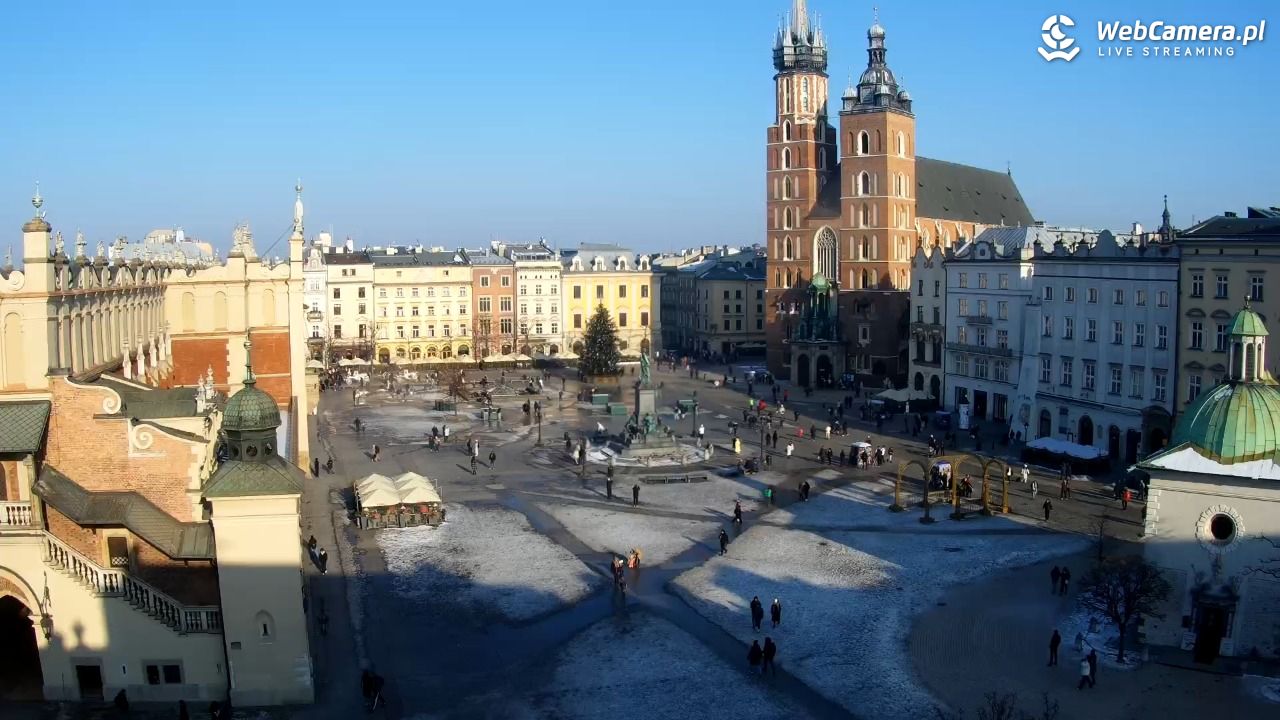 Kraków - widok na Rynek z hotelu - 17 styczeń 2026, 13:11