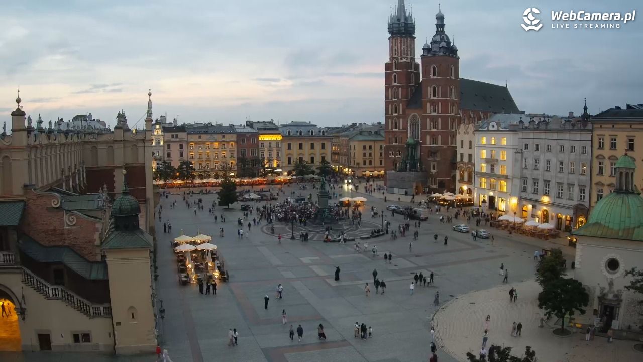 Kraków - widok na Rynek z hotelu - 19 lipiec 2026, 20:44