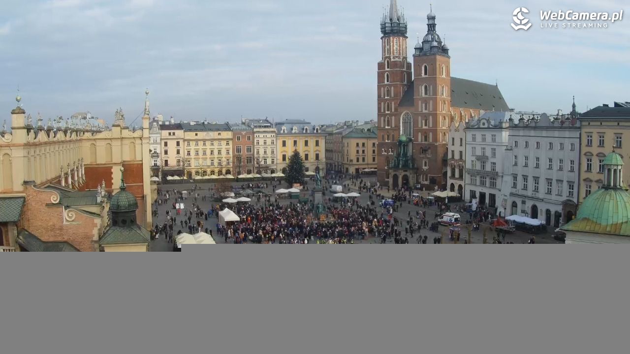 Kraków - widok na Rynek z hotelu - 04 grudzień 2025, 11:49