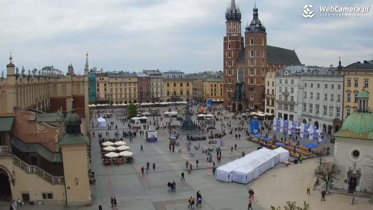 Kraków - widok na Rynek z hotelu - 19 kwiecień 2026, 16:23