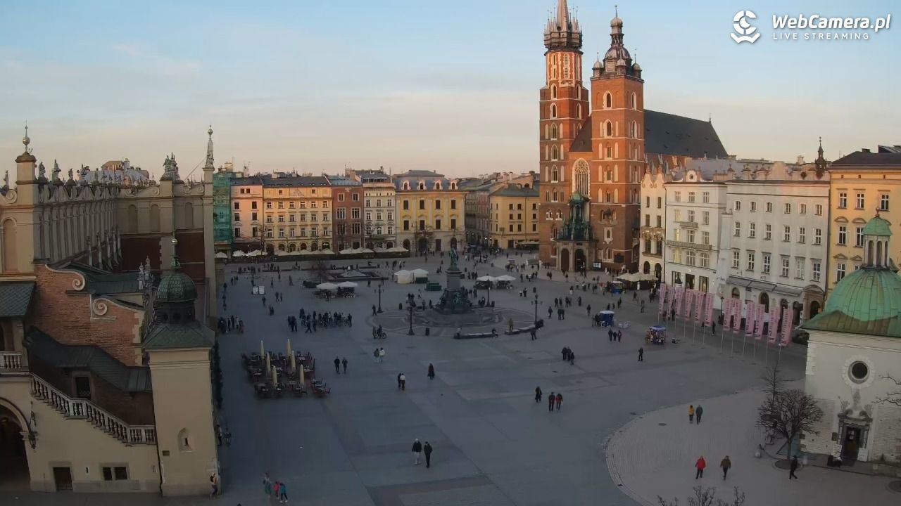 Kraków - widok na Rynek z hotelu - 05 marzec 2026, 17:16