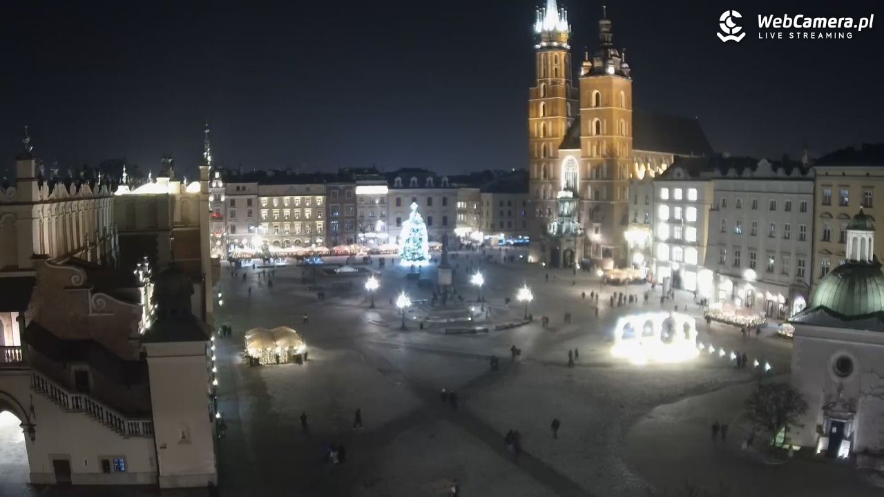Kraków - widok na Rynek z hotelu - 18 styczeń 2026, 18:07