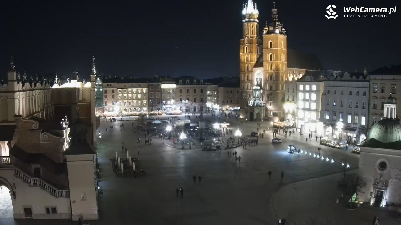 Kraków - widok na Rynek z hotelu - 04 marzec 2026, 19:30