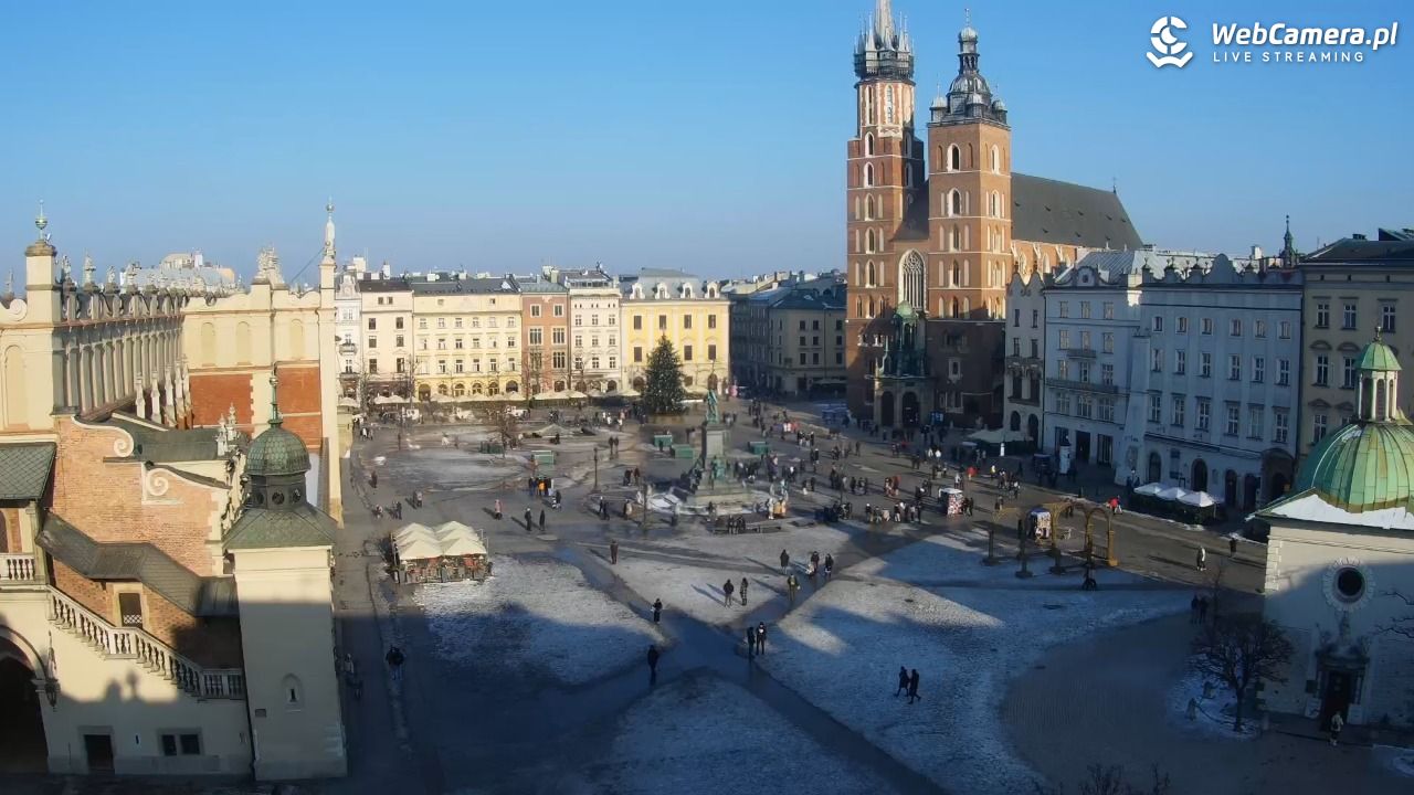 Kraków - widok na Rynek z hotelu - 17 styczeń 2026, 13:22