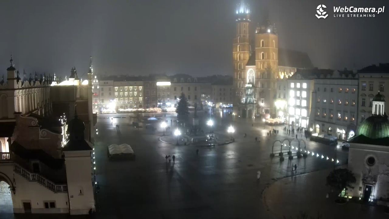 Kraków - widok na Rynek z hotelu - 04 grudzień 2025, 23:21