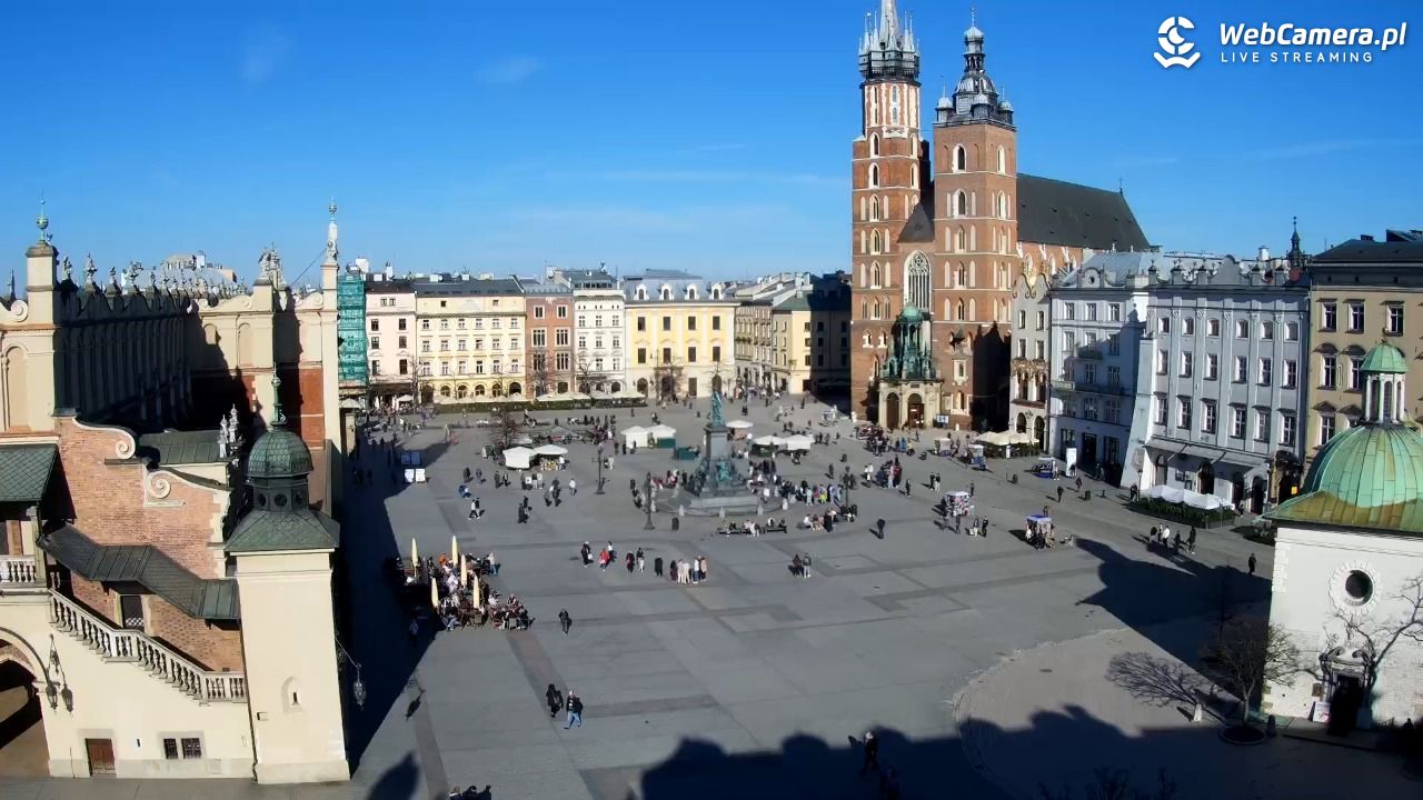 Kraków - widok na Rynek z hotelu - 03 marzec 2026, 14:30