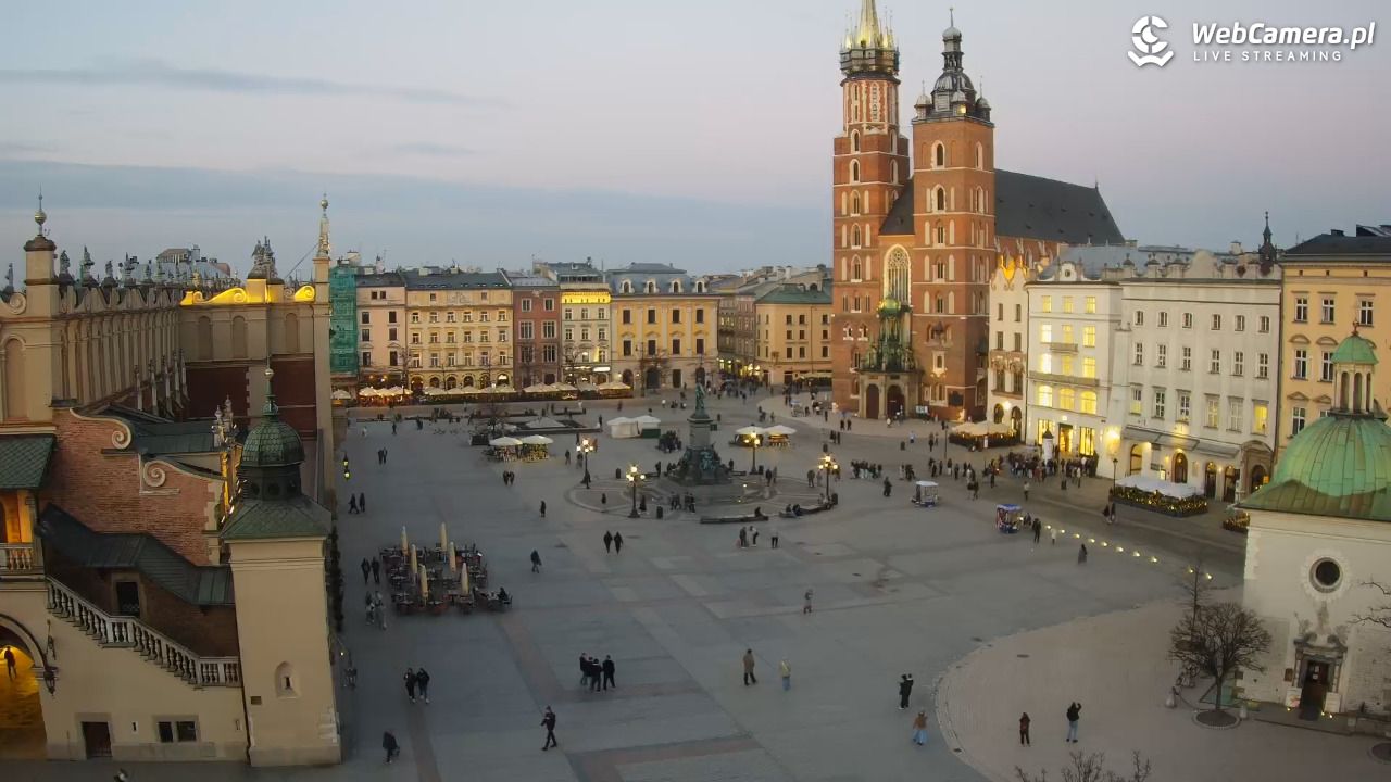 Kraków - widok na Rynek z hotelu - 04 marzec 2026, 17:38