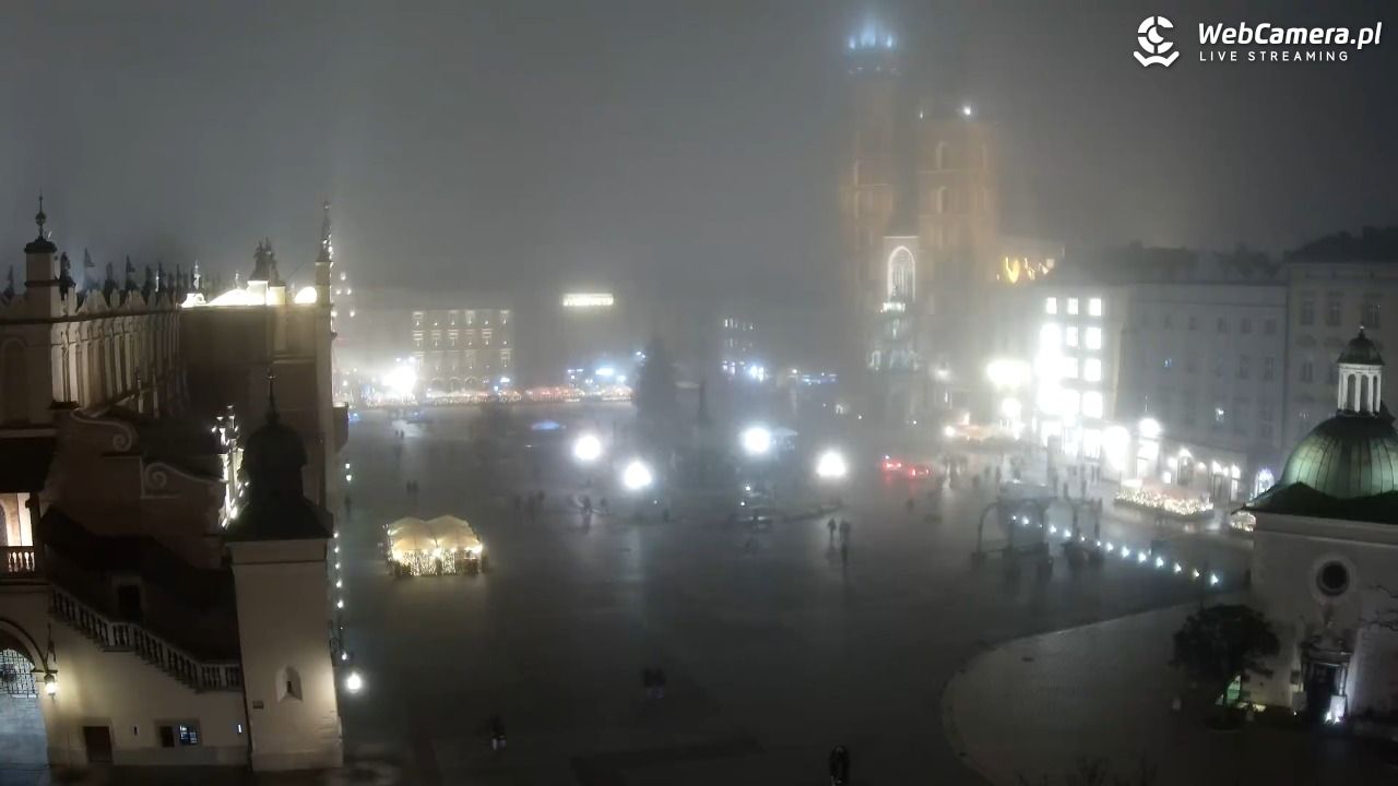 Kraków - widok na Rynek z hotelu - 03 grudzień 2025, 21:54