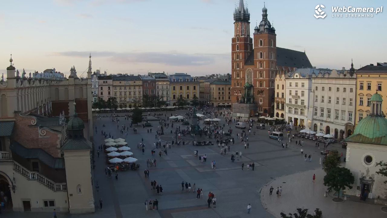 Kraków - widok na Rynek z hotelu - 20 lipiec 2026, 20:20