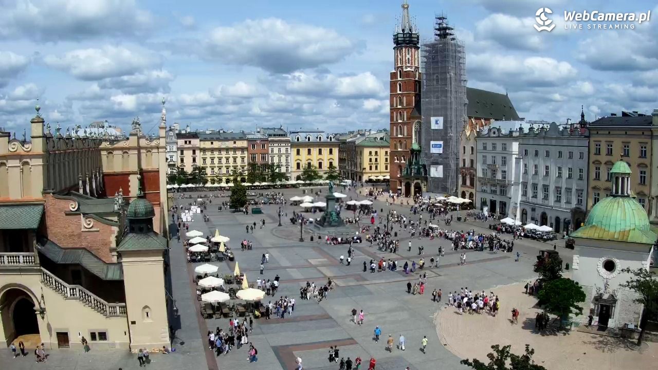 Kraków - widok na Rynek z hotelu - 13 czerwiec 2025, 13:57