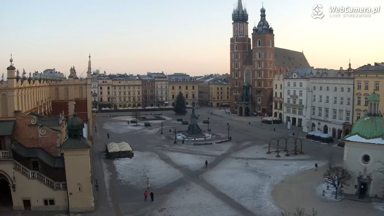 Kraków - widok na Rynek z hotelu - 18 styczeń 2026, 07:51
