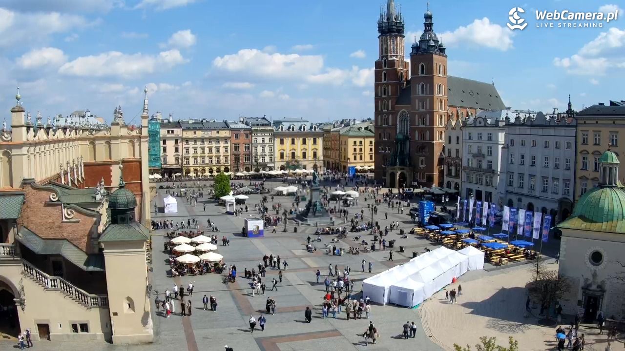 Kraków - widok na Rynek z hotelu - 19 kwiecień 2026, 11:31
