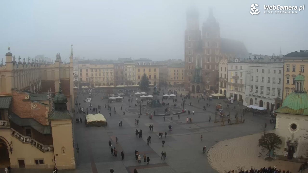 Kraków - widok na Rynek z hotelu - 04 grudzień 2025, 15:05