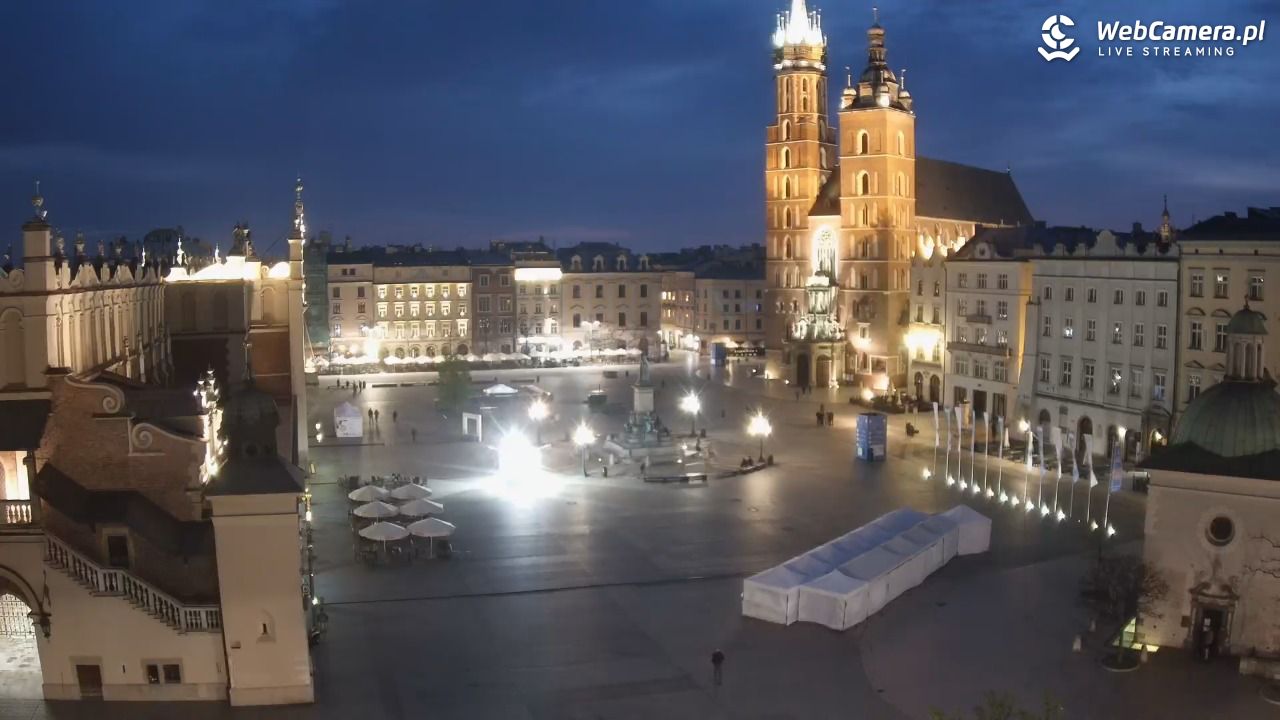 Kraków - widok na Rynek z hotelu - 19 kwiecień 2026, 04:58