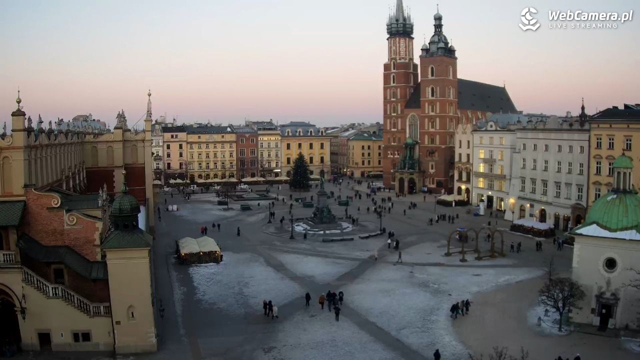 Kraków - widok na Rynek z hotelu - 18 styczeń 2026, 16:10