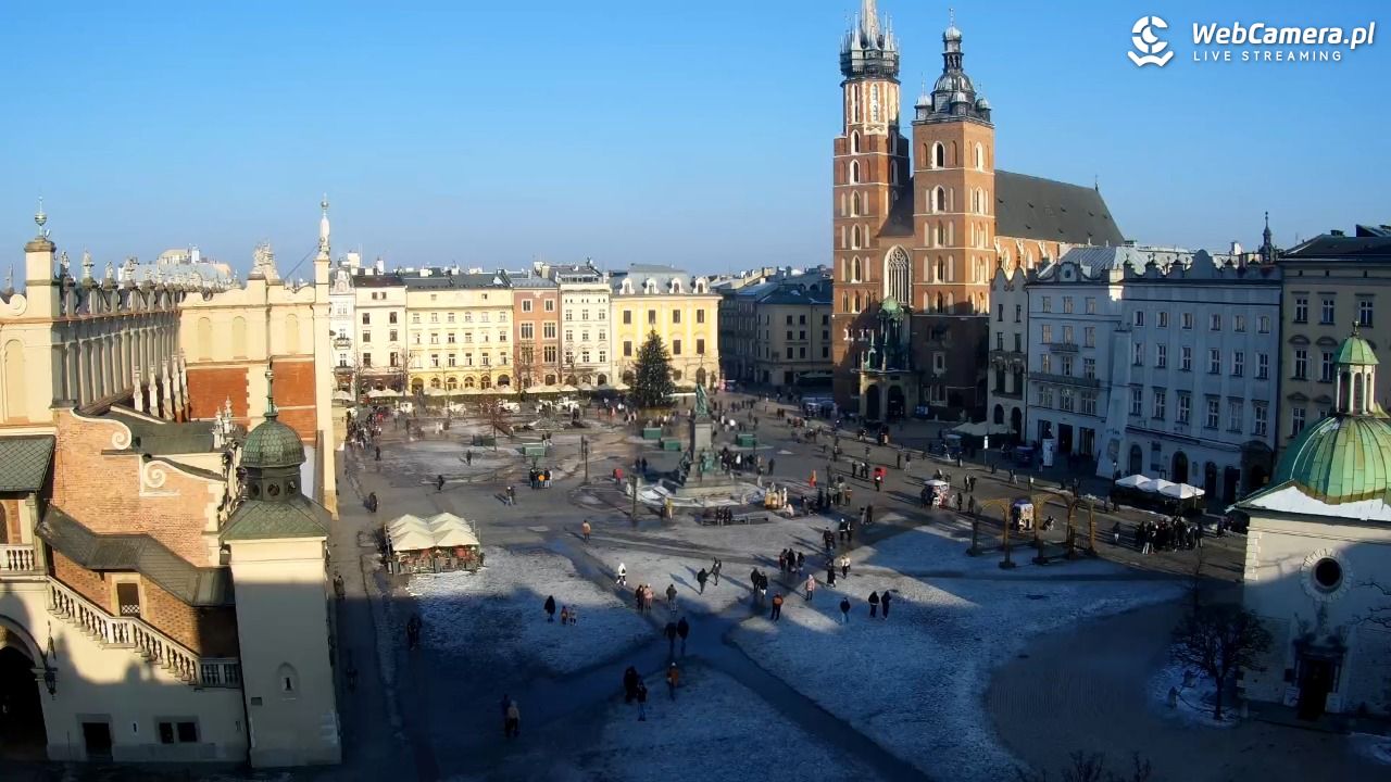 Kraków - widok na Rynek z hotelu - 17 styczeń 2026, 13:27