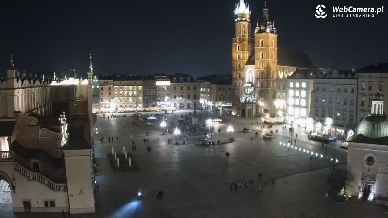 Kraków - widok na Rynek z hotelu - 04 marzec 2026, 21:42