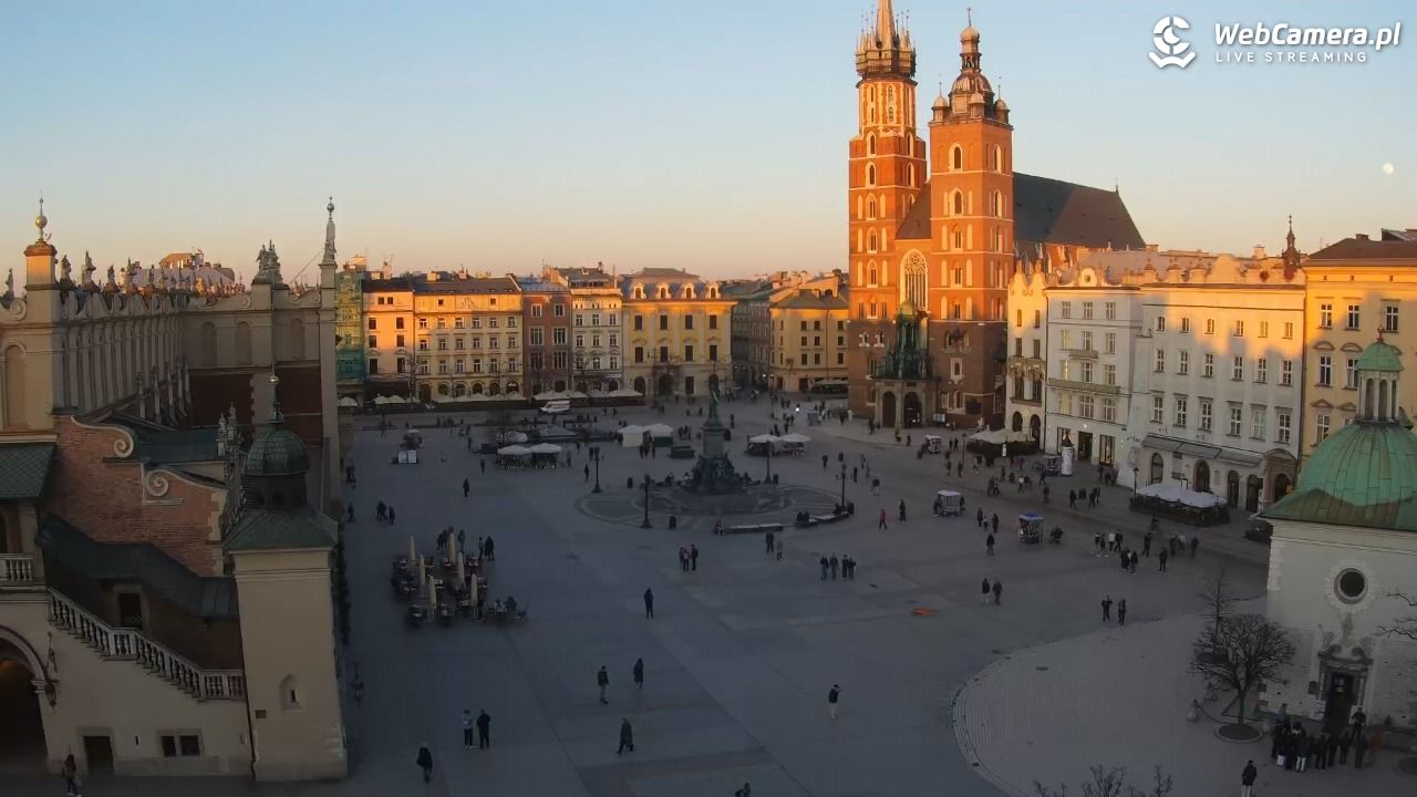 Kraków - widok na Rynek z hotelu - 02 marzec 2026, 17:08