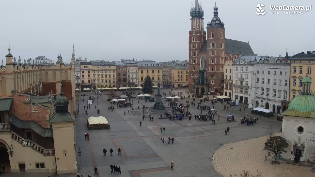 Kraków - widok na Rynek z hotelu - 03 grudzień 2025, 13:01