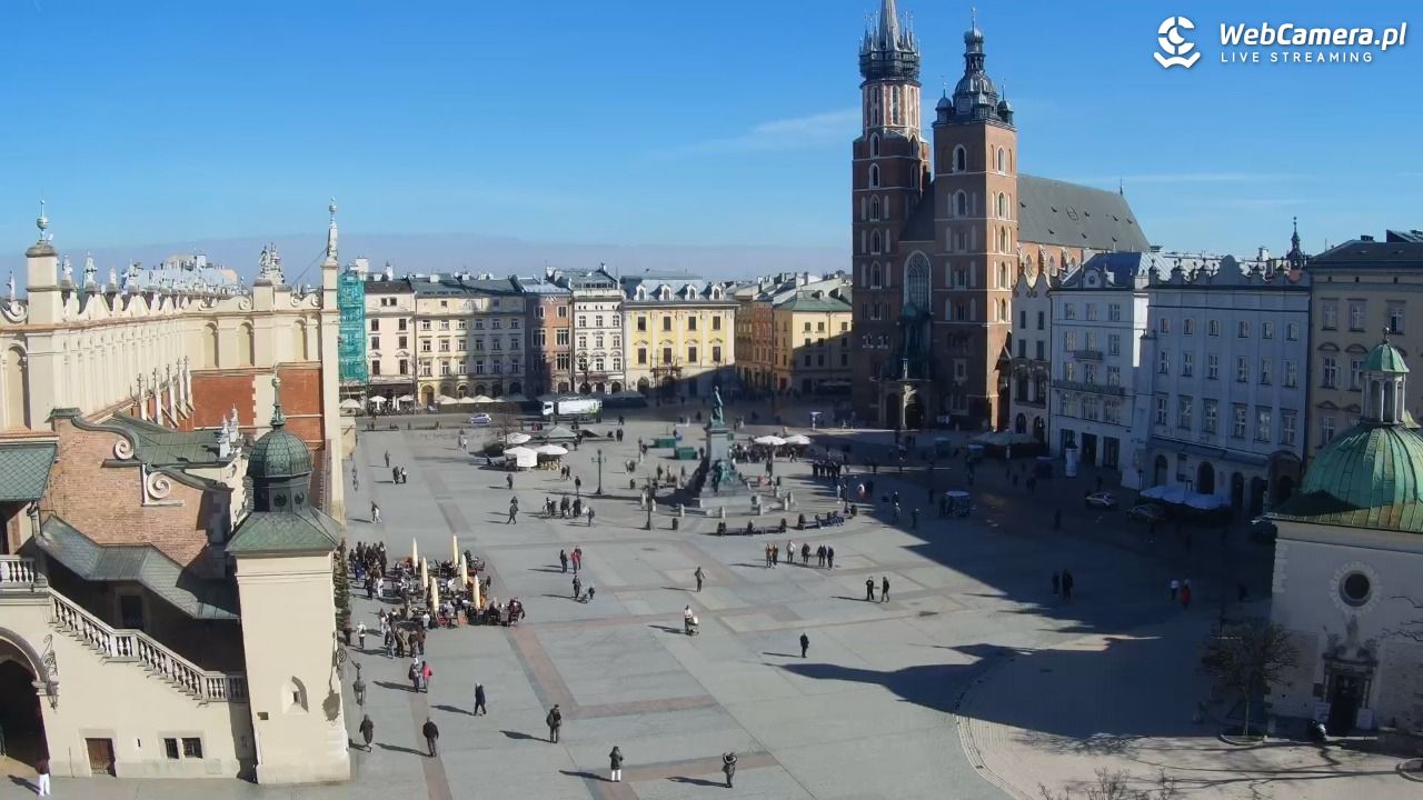 Kraków - widok na Rynek z hotelu - 03 marzec 2026, 10:32