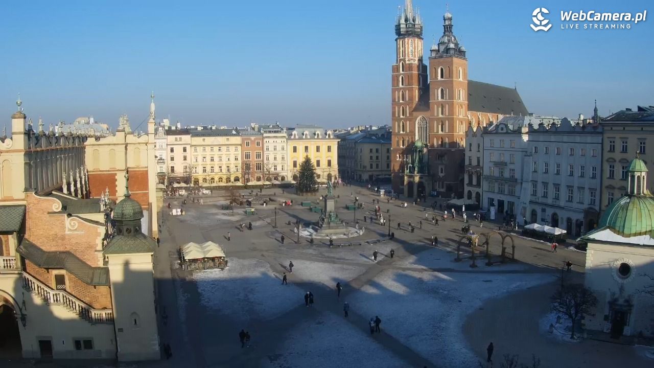 Kraków - widok na Rynek z hotelu - 19 styczeń 2026, 13:36
