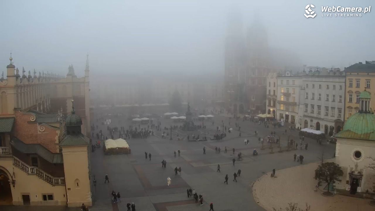Kraków - widok na Rynek z hotelu - 04 grudzień 2025, 15:15