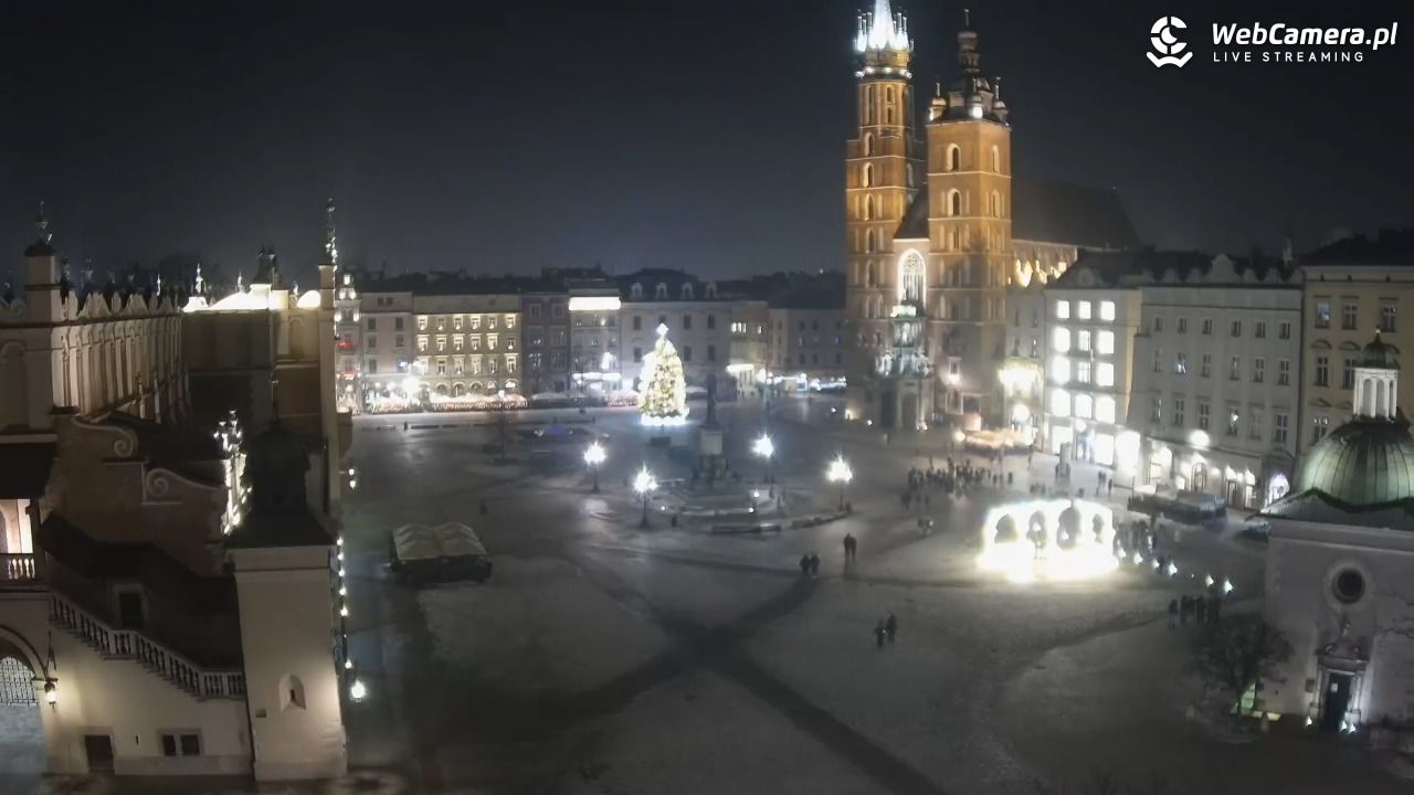 Kraków - widok na Rynek z hotelu - 19 styczeń 2026, 22:18
