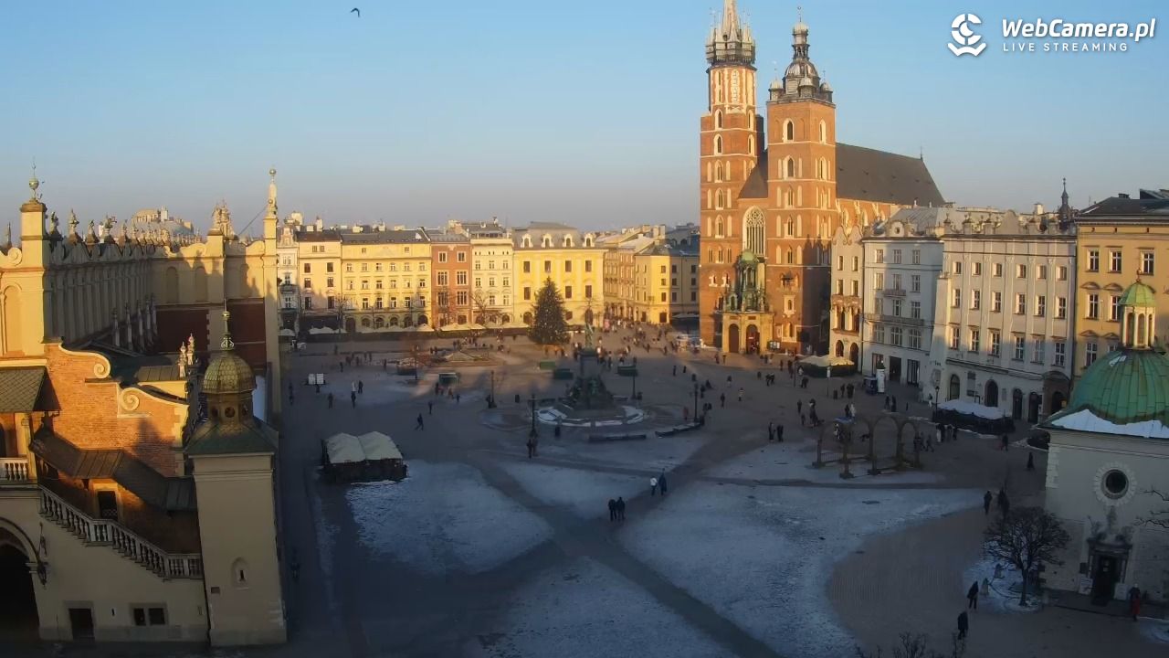 Kraków - widok na Rynek z hotelu - 19 styczeń 2026, 15:04