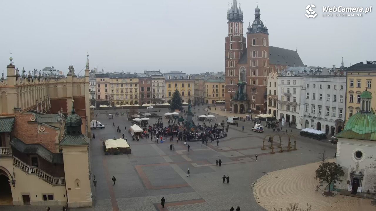 Kraków - widok na Rynek z hotelu - 04 grudzień 2025, 10:01