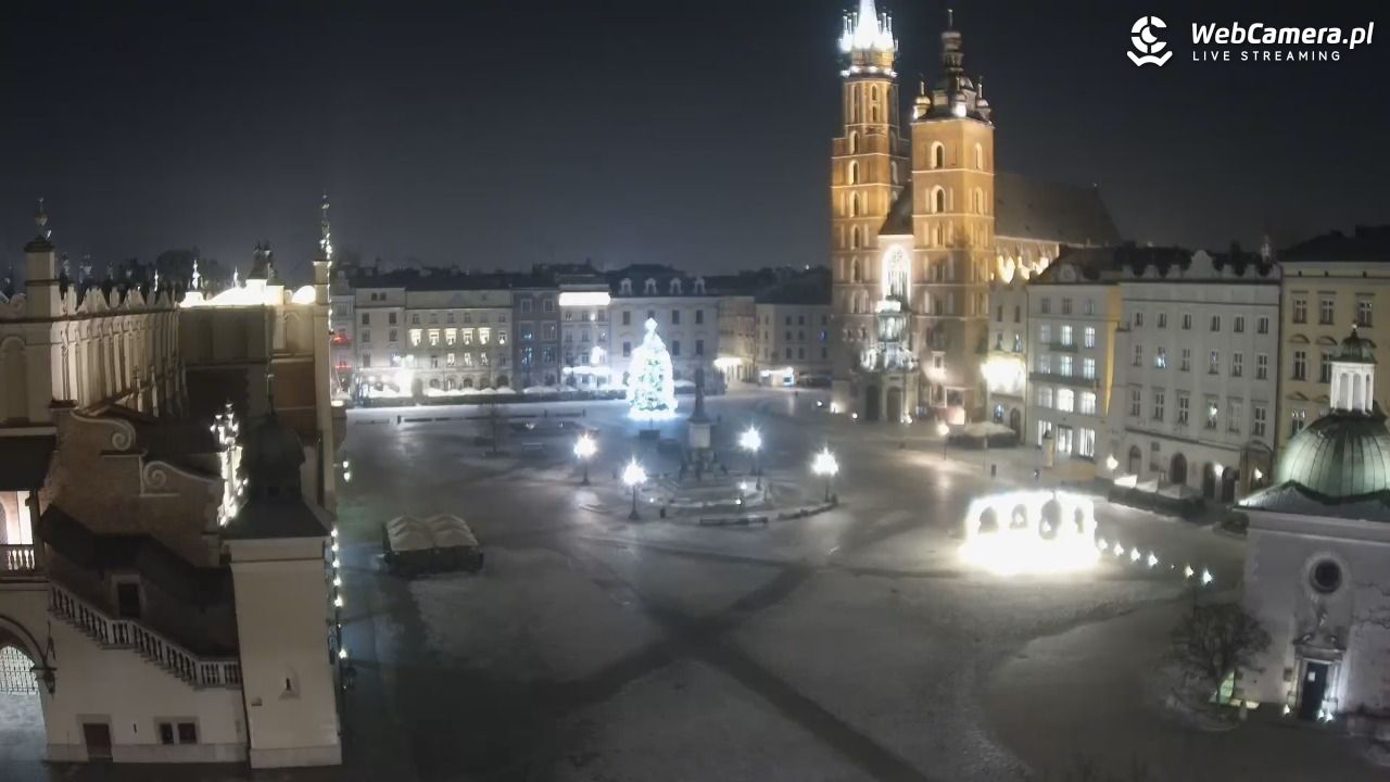 Kraków - widok na Rynek z hotelu - 19 styczeń 2026, 05:22