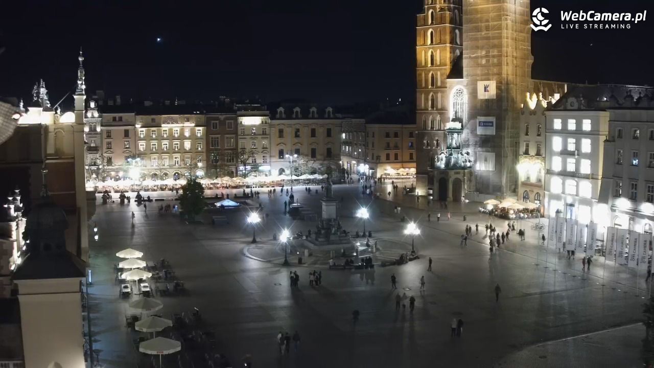 Kraków - widok na Rynek z hotelu - 28 kwiecień 2025, 22:21