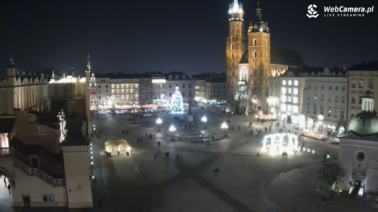 Kraków - widok na Rynek z hotelu - 18 styczeń 2026, 17:57
