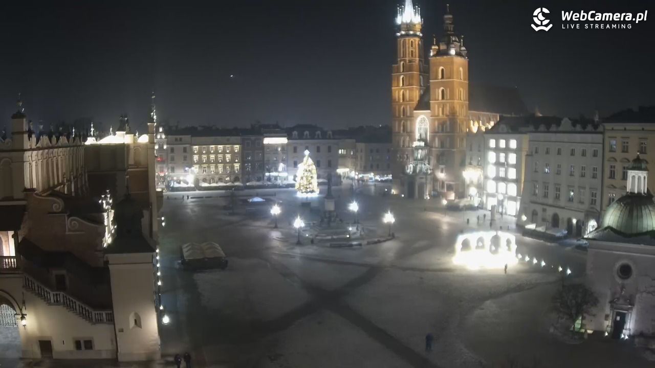 Kraków - widok na Rynek z hotelu - 19 styczeń 2026, 23:44