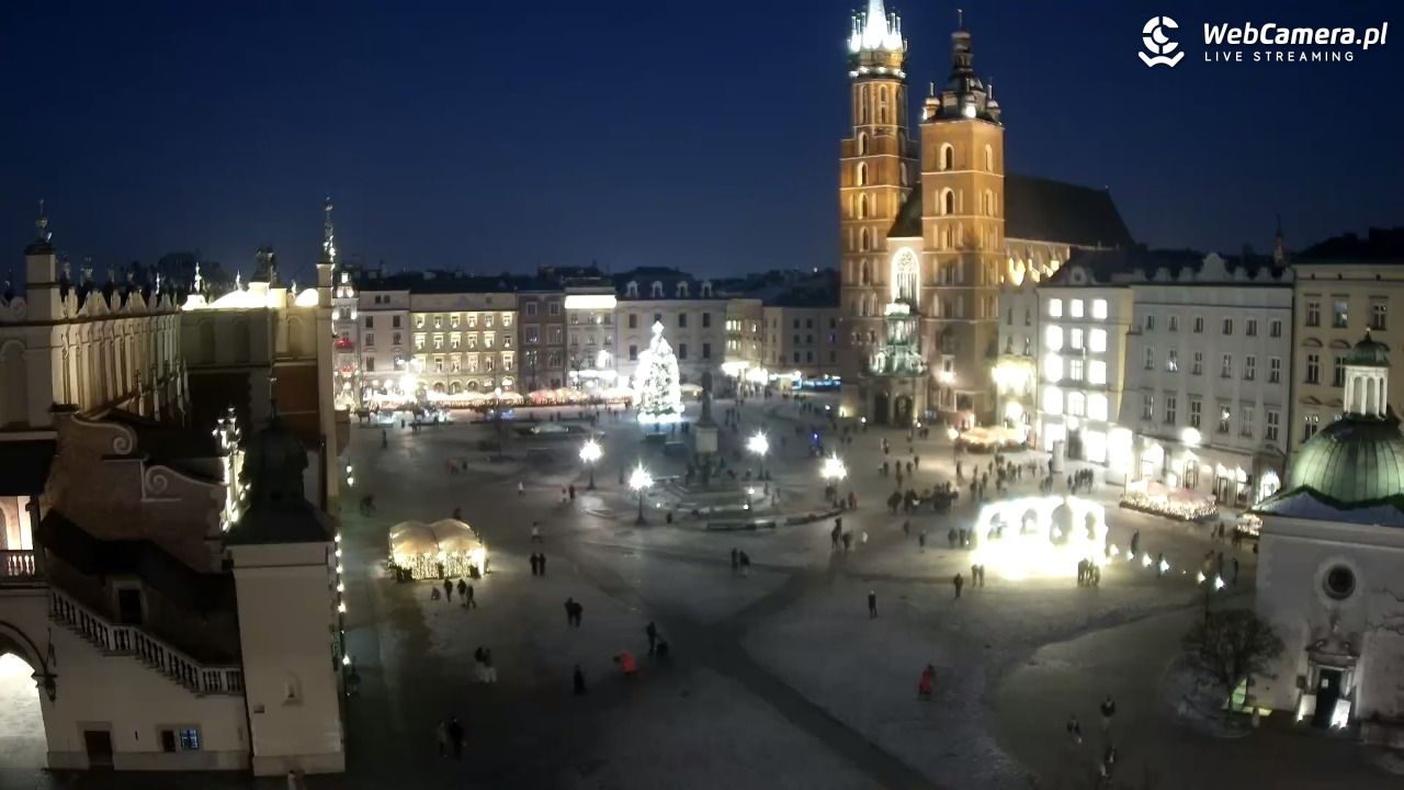Kraków - widok na Rynek z hotelu - 18 styczeń 2026, 17:01