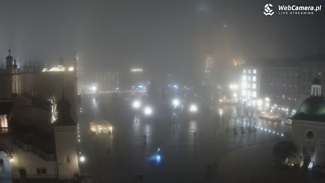 Kraków - widok na Rynek z hotelu - 04 grudzień 2025, 21:25