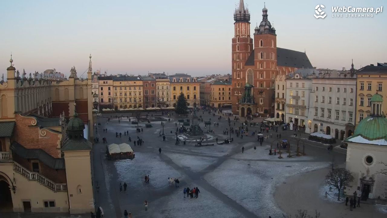 Kraków - widok na Rynek z hotelu - 17 styczeń 2026, 15:54