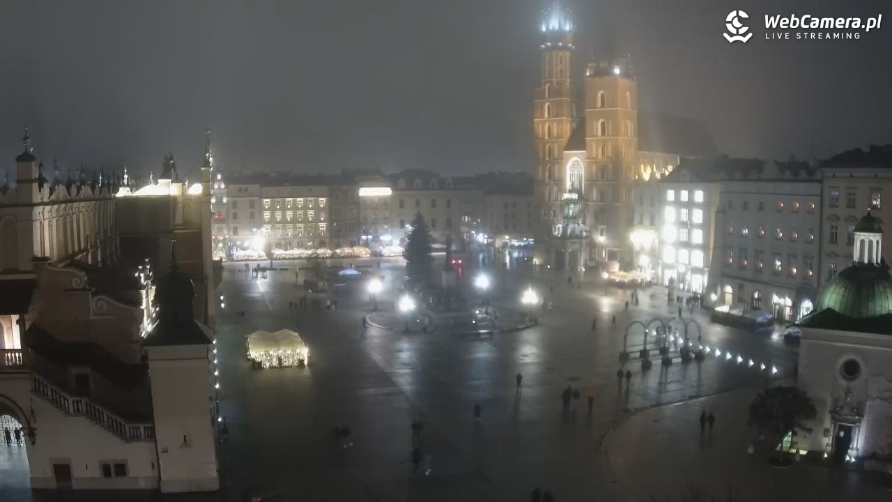 Kraków - widok na Rynek z hotelu - 04 grudzień 2025, 23:08