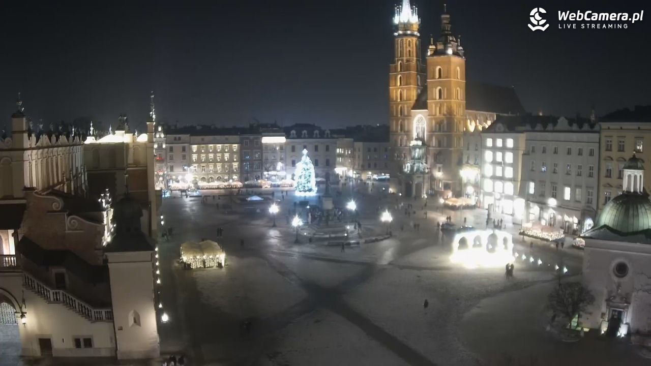 Kraków - widok na Rynek z hotelu - 21 styczeń 2026, 20:24