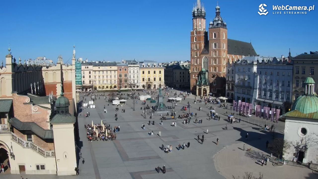 Kraków - widok na Rynek z hotelu - 06 marzec 2026, 13:43