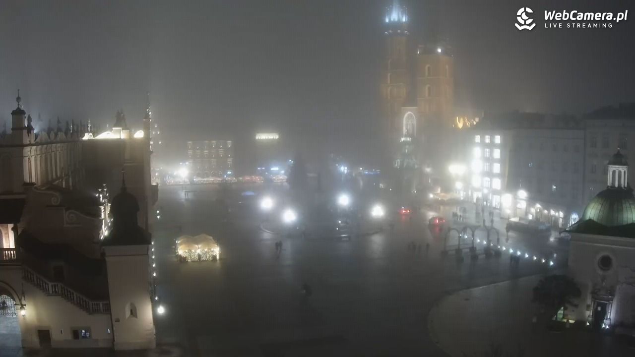 Kraków - widok na Rynek z hotelu - 03 grudzień 2025, 22:54
