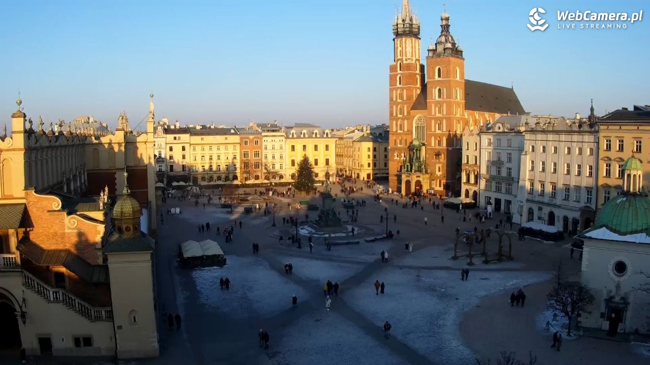 Kraków - widok na Rynek z hotelu - 18 styczeń 2026, 15:04