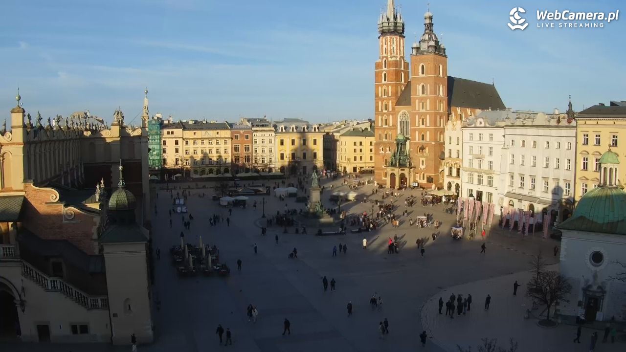 Kraków - widok na Rynek z hotelu - 05 marzec 2026, 16:18