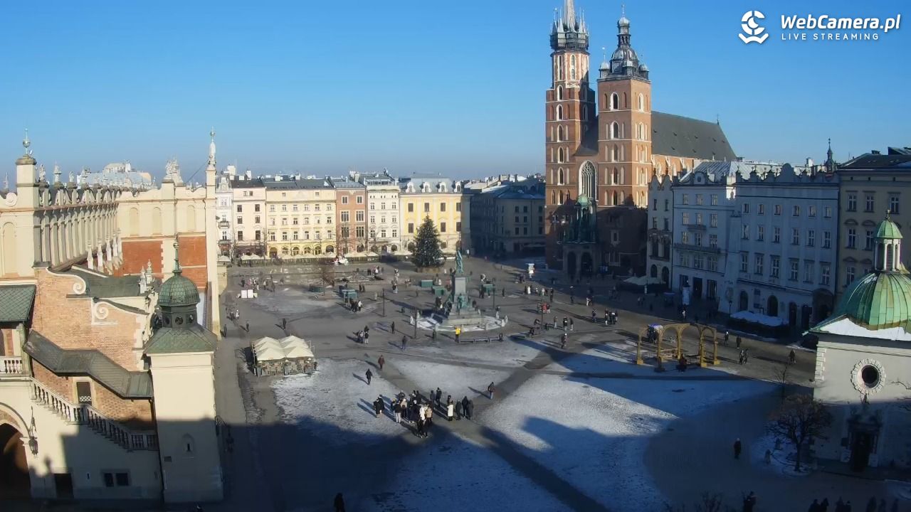 Kraków - widok na Rynek z hotelu - 21 styczeń 2026, 13:08